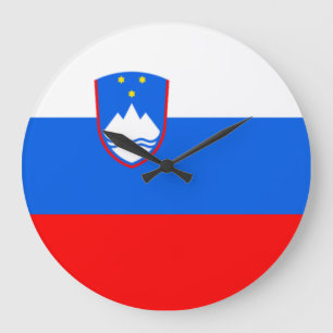 Reloj Redondo Grande Bandera de Eslovenia