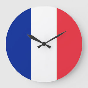 Reloj Redondo Grande Bandera de Francia