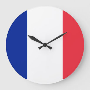 Reloj Redondo Grande Bandera de Francia