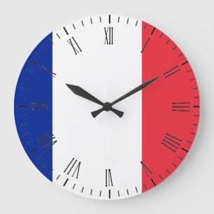 Reloj Redondo Grande Bandera de Francia