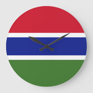 Reloj Redondo Grande Bandera de Gambia