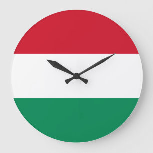 Reloj Redondo Grande Bandera de Hungría (húngaro)