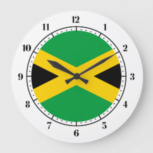 Reloj Redondo Grande Bandera de Jamaica