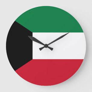 Reloj Redondo Grande Bandera de Kuwait