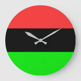 Reloj Redondo Grande Bandera de la diáspora afroamericana