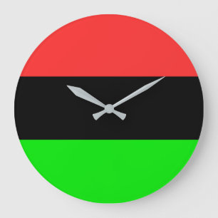 Reloj Redondo Grande Bandera de la diáspora afroamericana