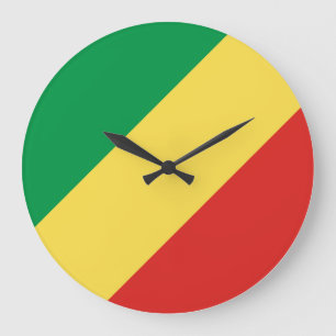 Reloj Redondo Grande Bandera de la República del Congo