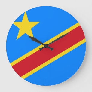 Reloj Redondo Grande Bandera de la República Democrática del Congo