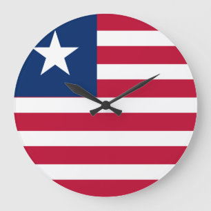 Reloj Redondo Grande Bandera de Liberia
