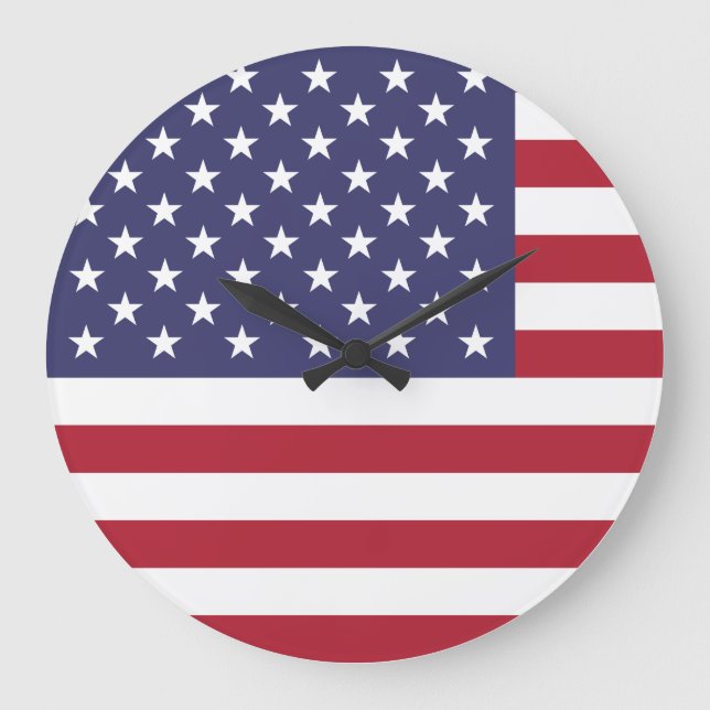 Reloj Redondo Grande Bandera de los Estados Unidos (Estados Unidos) (Anverso)