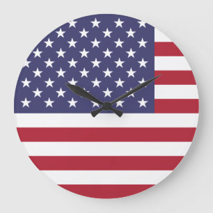 Reloj Redondo Grande Bandera de los Estados Unidos (estadounidense)