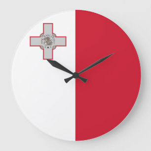 Reloj Redondo Grande Bandera de Malta (maltesa)
