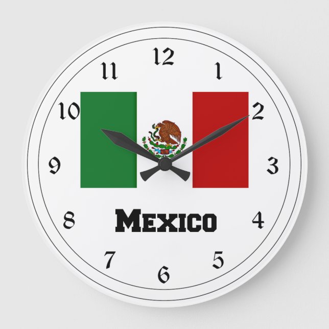 Reloj Redondo Grande Bandera de México (Anverso)