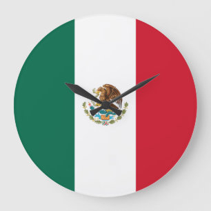Reloj Redondo Grande Bandera de México (Mexicana)