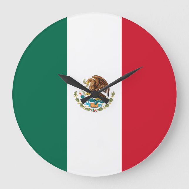 Reloj Redondo Grande Bandera de México (México) (Anverso)