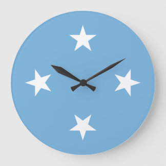 Reloj Redondo Grande Bandera de Micronesia