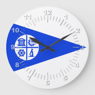 Reloj Redondo Grande bandera de Minneapolis (Minnesota) reloj grande