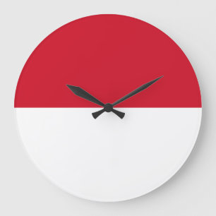 Reloj Redondo Grande Bandera de Mónaco