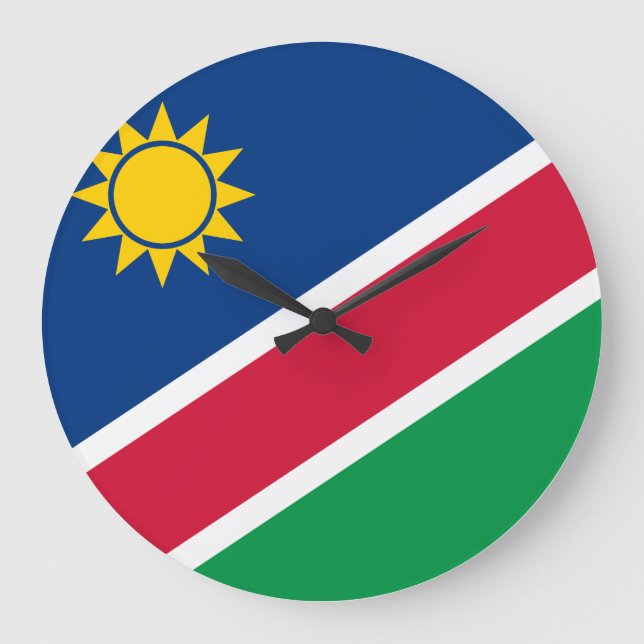 Reloj Redondo Grande Bandera de Namibia (Namibia) (Anverso)