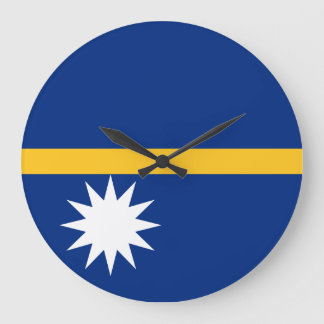 Reloj Redondo Grande Bandera de Nauru