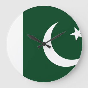 Reloj Redondo Grande Bandera de Pakistán (paquistaní)
