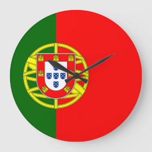 Reloj Redondo Grande Bandera de Portugal