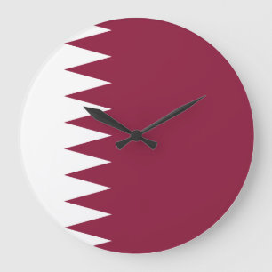 Reloj Redondo Grande Bandera de Qatar
