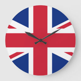 Reloj Redondo Grande Bandera de Reino Unido