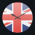 Reloj Redondo Grande Bandera de Reino Unido<br><div class="desc">apoye sus regalos de la herencia</div>