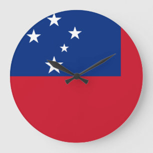 Reloj Redondo Grande Bandera de Samoa