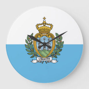 Reloj Redondo Grande Bandera de San Marino