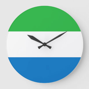 Reloj Redondo Grande Bandera de Sierra Leona