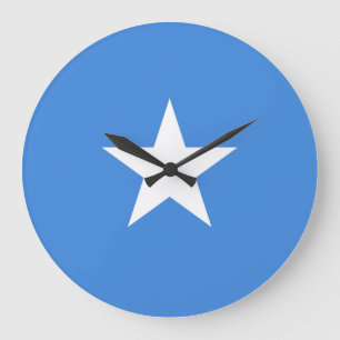 Reloj Redondo Grande Bandera de Somalia (somalí)
