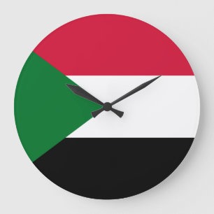 Reloj Redondo Grande Bandera de Sudán