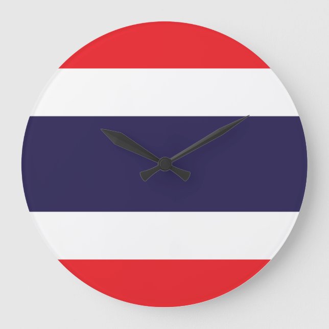 Reloj Redondo Grande Bandera de Tailandia (Anverso)