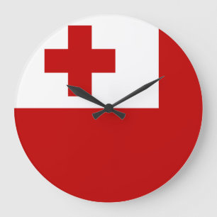 Reloj Redondo Grande Bandera de Tonga