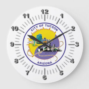 Reloj Redondo Grande bandera de Tucson (Arizona) reloj grande