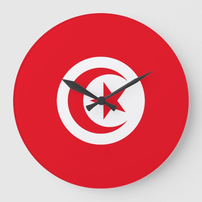 Reloj Redondo Grande Bandera de Túnez (Anverso)
