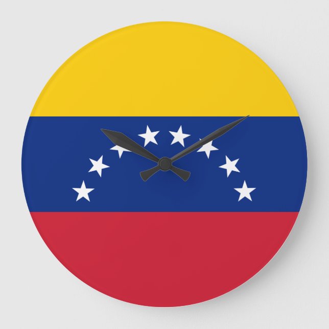 Reloj Redondo Grande Bandera de Venezuela (Anverso)