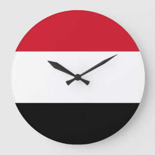 Reloj Redondo Grande Bandera de Yemen