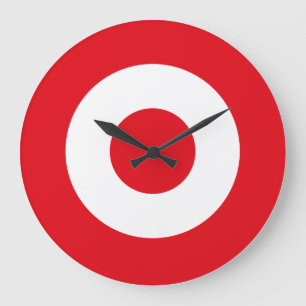 Reloj Redondo Grande Bandera del país de Turquía rodea al ejército n
