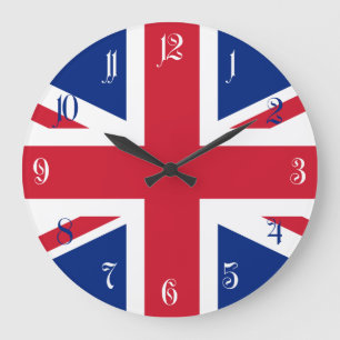 Reloj Redondo Grande Bandera del Reino Unido