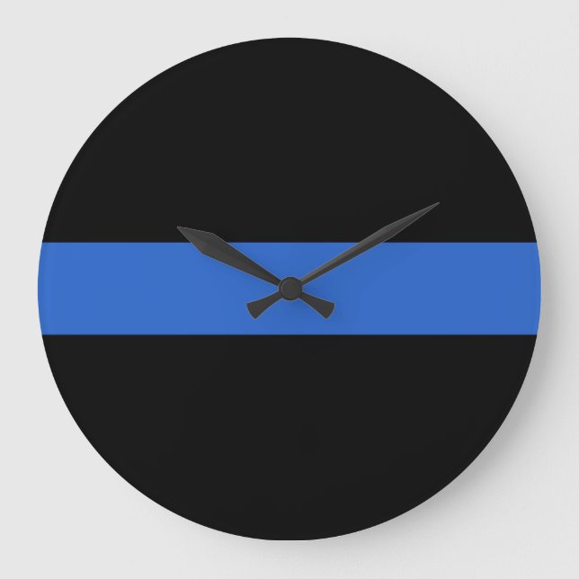 Reloj Redondo Grande Bandera delgada de la línea azul símbolo de solida (Anverso)