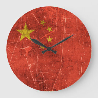 Reloj Redondo Grande Bandera envejecida y destartalada de China