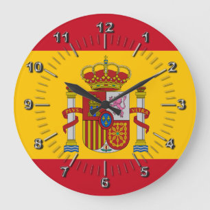 Reloj Redondo Grande Bandera española