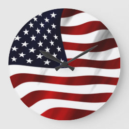 Reloj Redondo Grande Bandera estadounidense