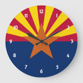 Reloj Redondo Grande Bandera Estatal de Arizona