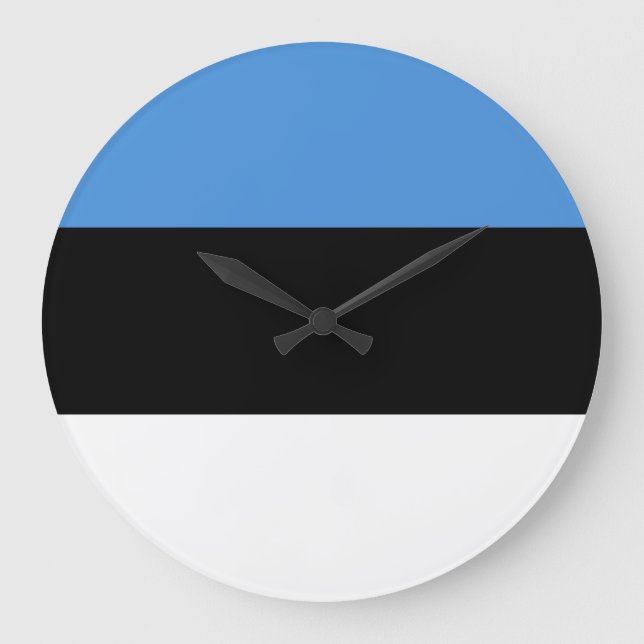 Reloj Redondo Grande Bandera estonia (Anverso)