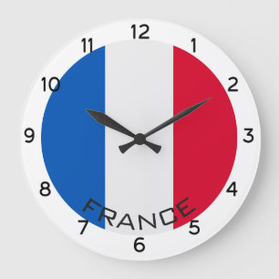 Reloj Redondo Grande Bandera Francia