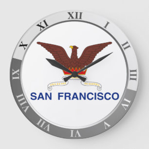 Reloj Redondo Grande Bandera grande de San Francisco